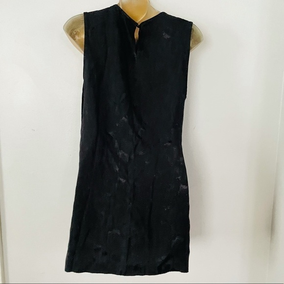 ZARA Black Sleeveless Mini Dress XS | Belted Waist Chic Cocktail Party - Picture 4 of 9